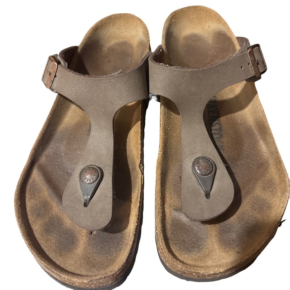 Birkenstock Gizeh Brown Toe-Post Sandals Size 37 6-6.5